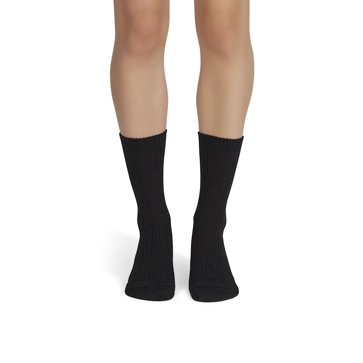 Women's Merino Cashmere Blend Fine Rib Calf Socks