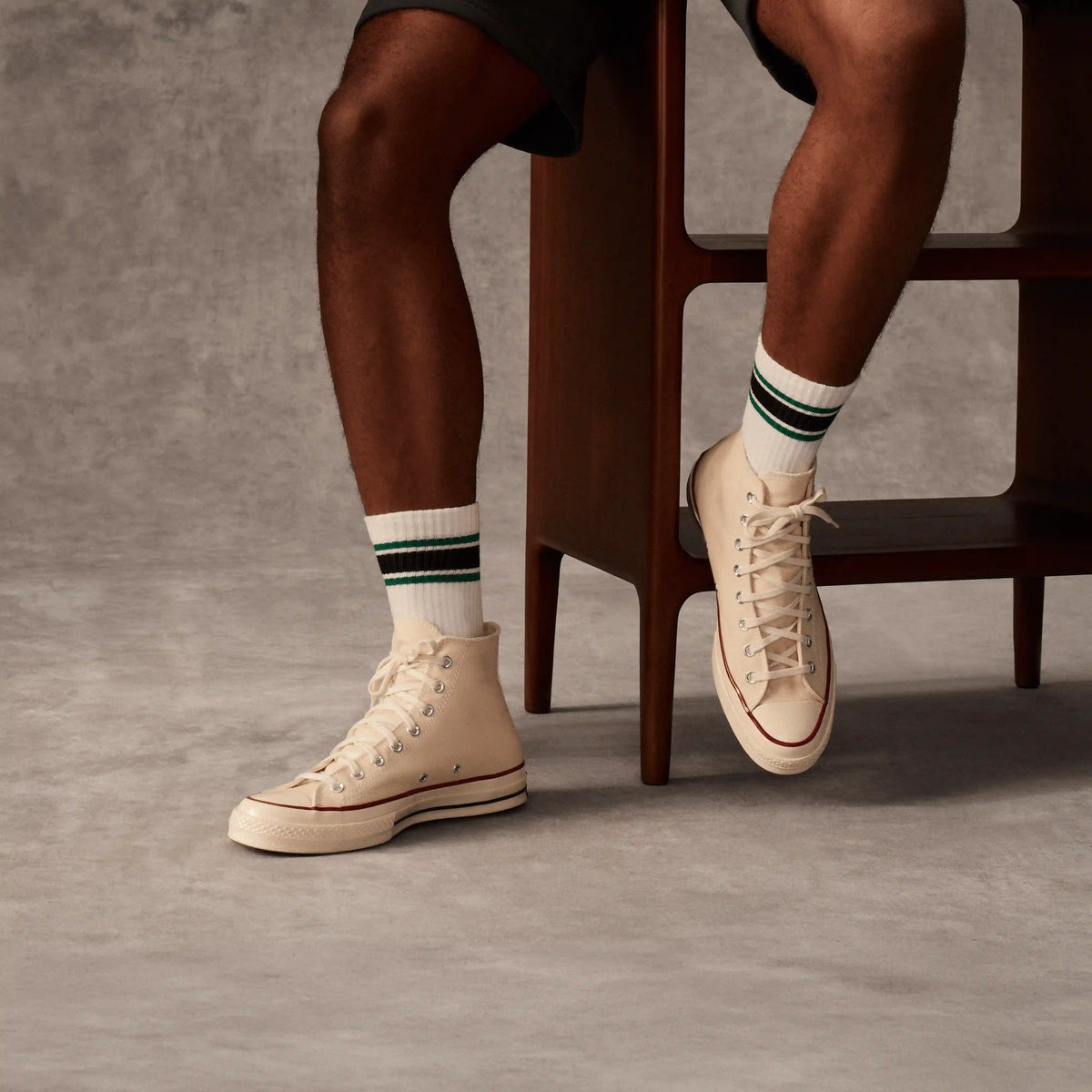 Men's Vintage Stripes Half Calf Socks