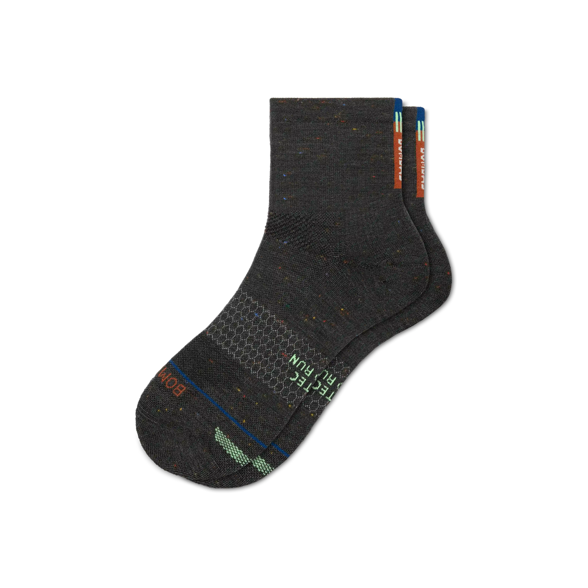 Men's Merino Wool Blend Run Quarter Socks