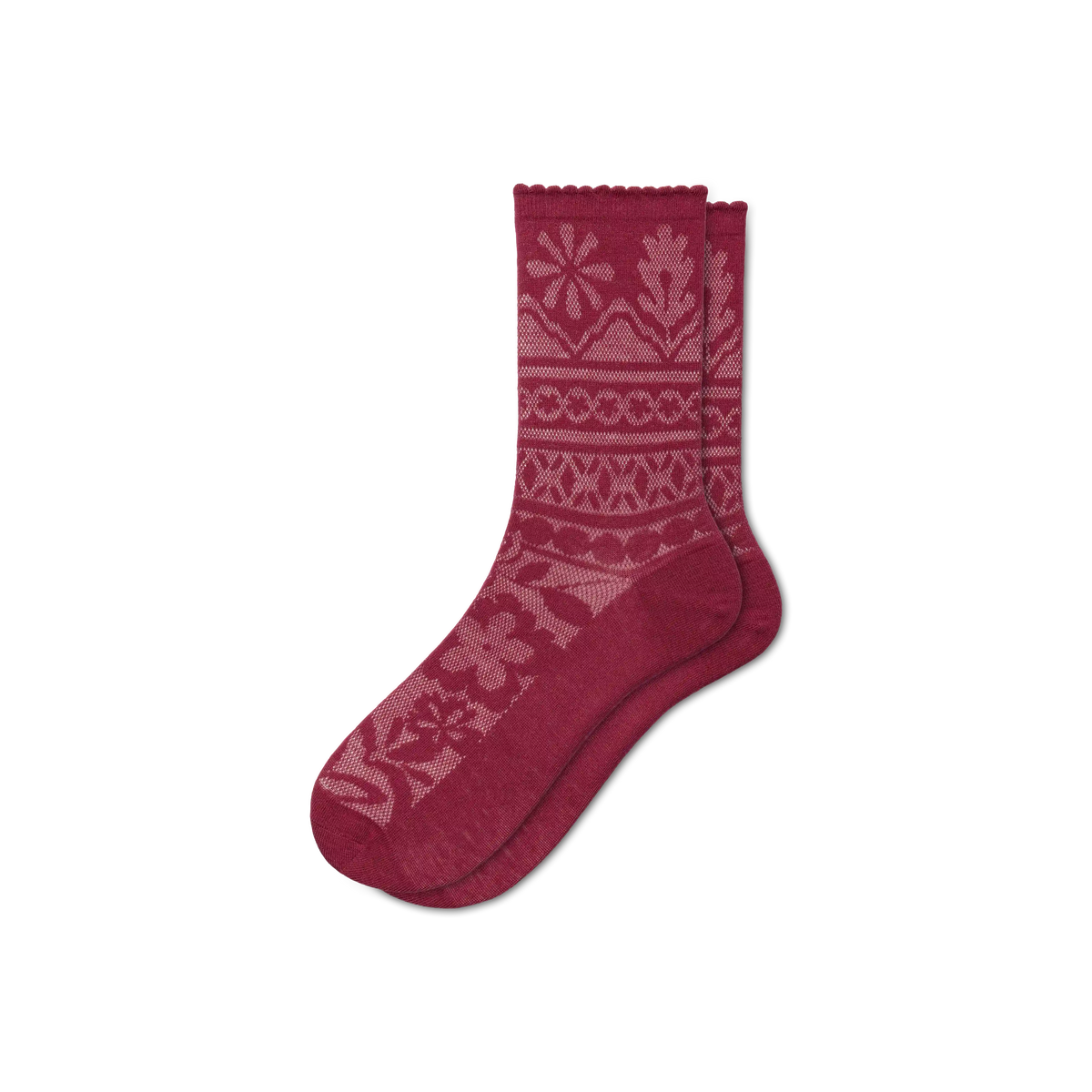 Women’s Floral Lace Half Calf Socks