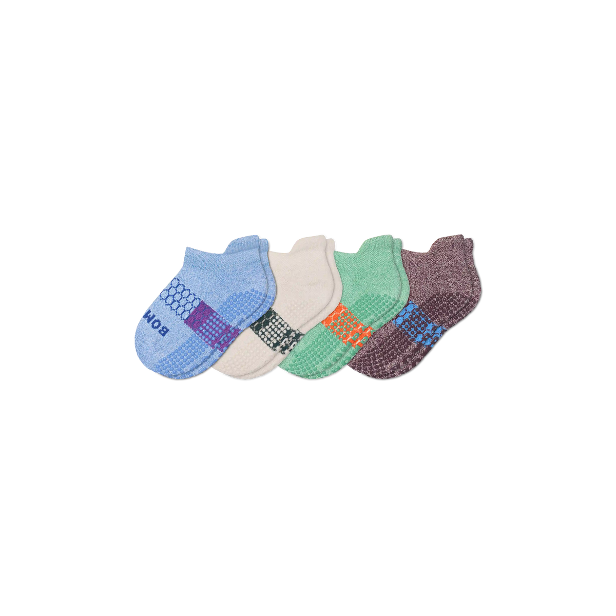Junior Marl Gripper Ankle Sock 4-Pack