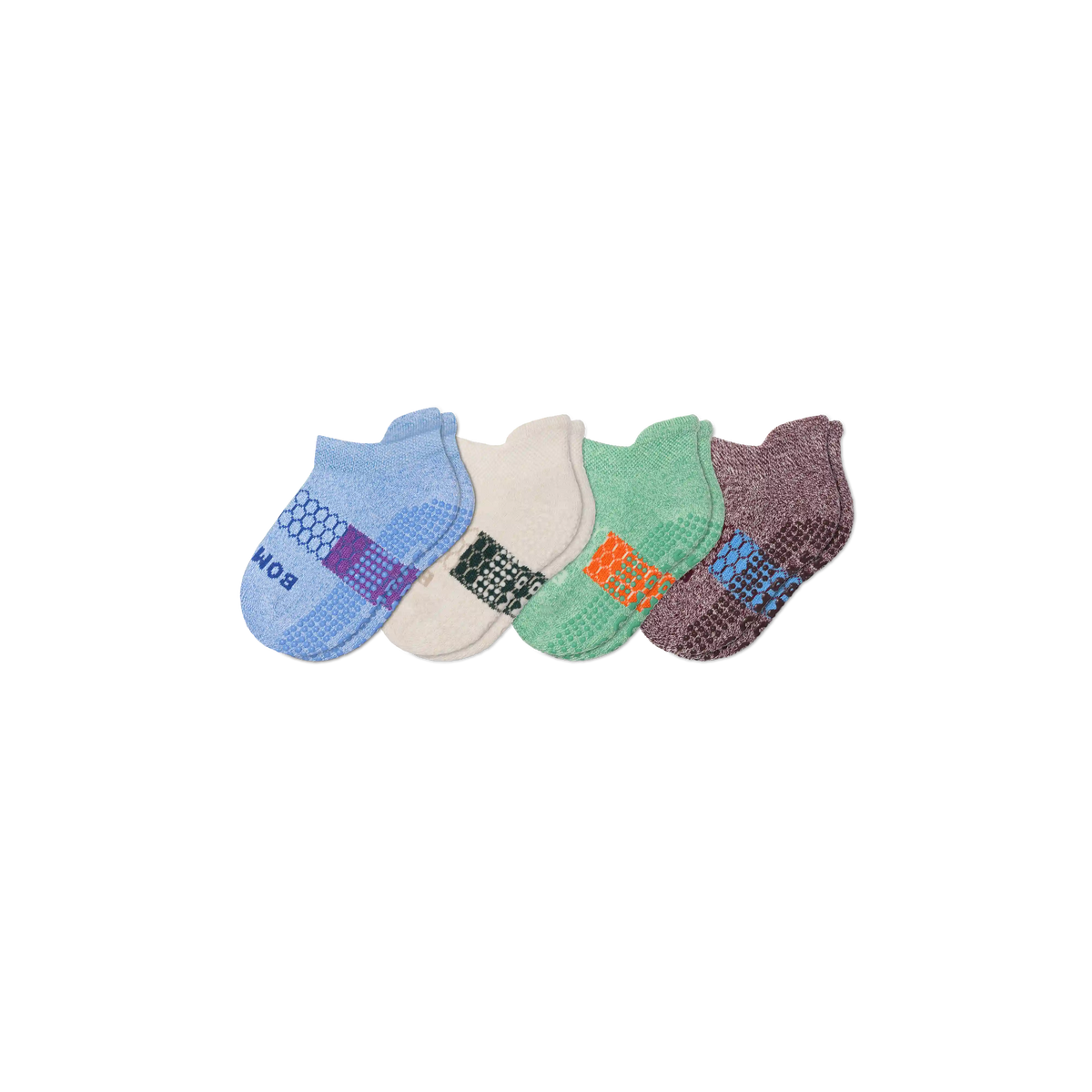 Toddler Marl Gripper Ankle Sock 4-Pack