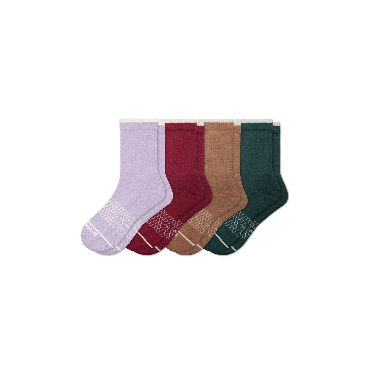 Women's Merino Wool Blend Half Calf Sock 4-Pack