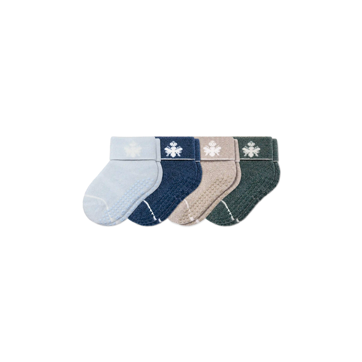 Baby Merino Wool Blend Gripper Calf Sock 4-Pack (6-12 Months)