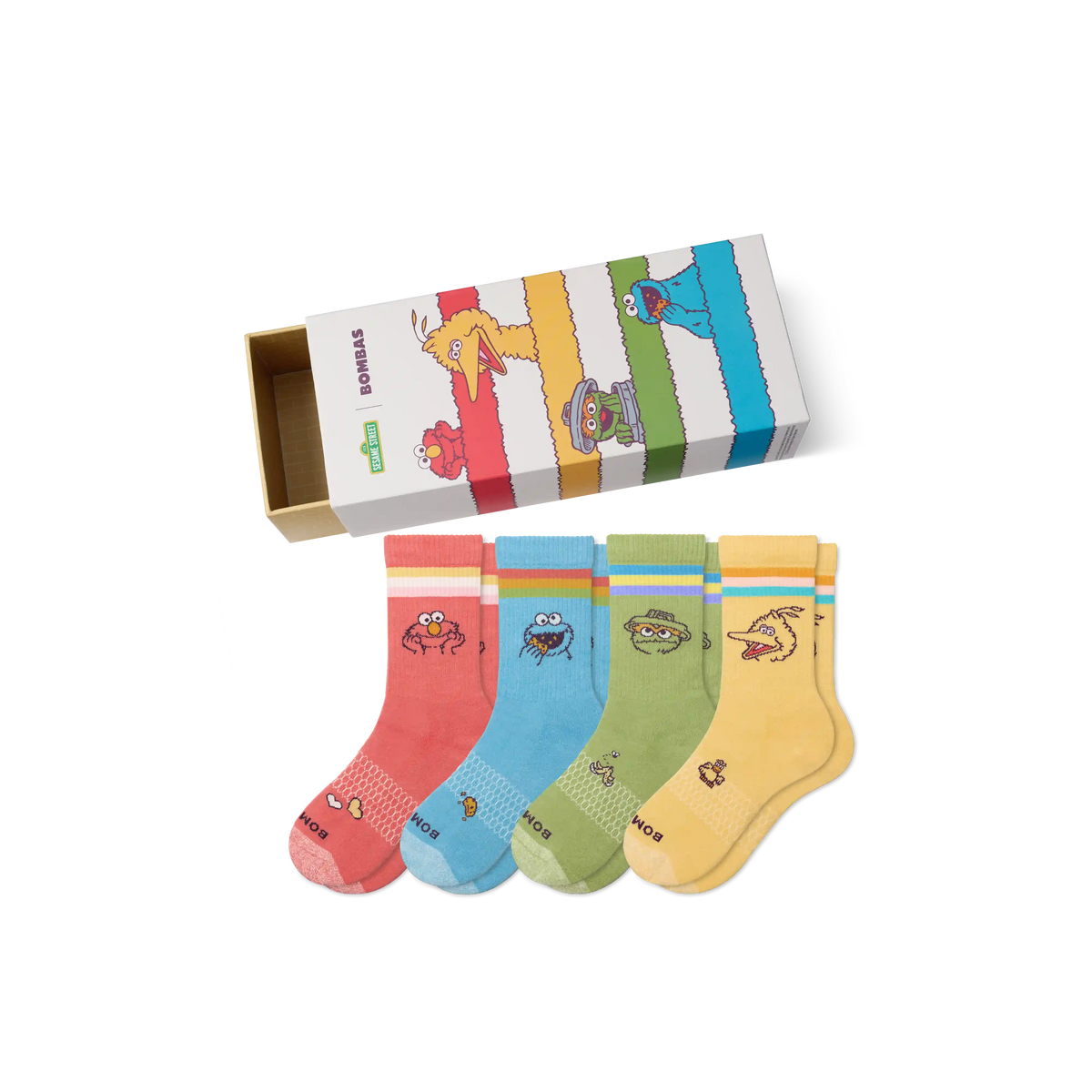 Sesame Street | Bombas Youth Calf Sock 4-Pack Gift Box