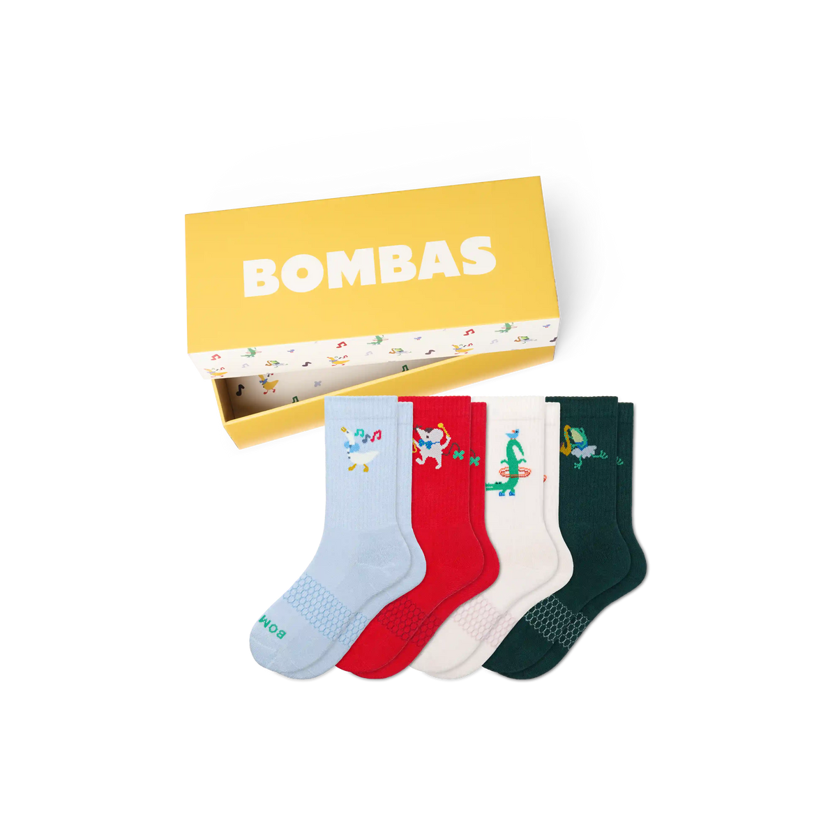Youth Holiday Calf Sock 4-Pack Gift Box