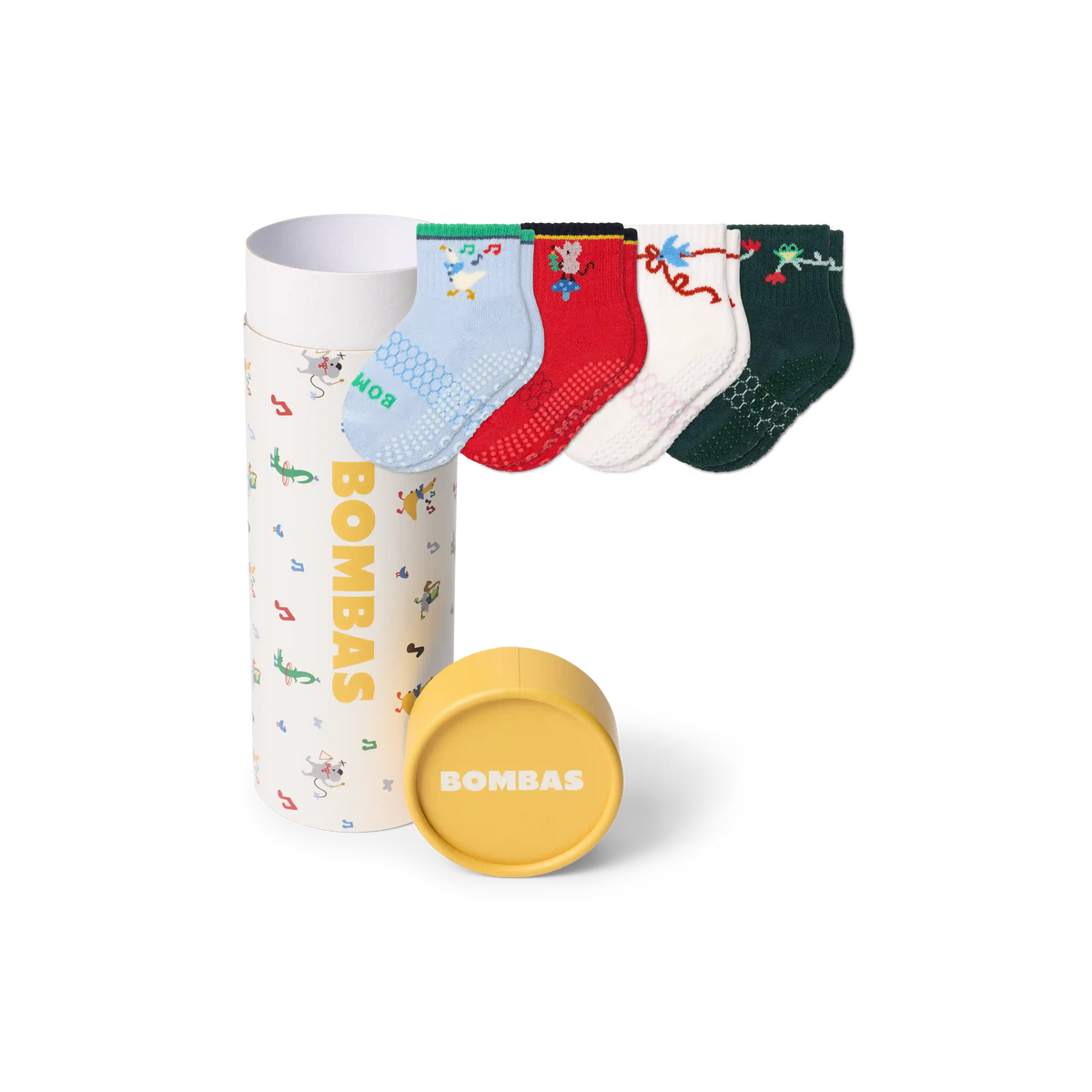 Toddler Holiday Calf Sock 4-Pack Gift Box