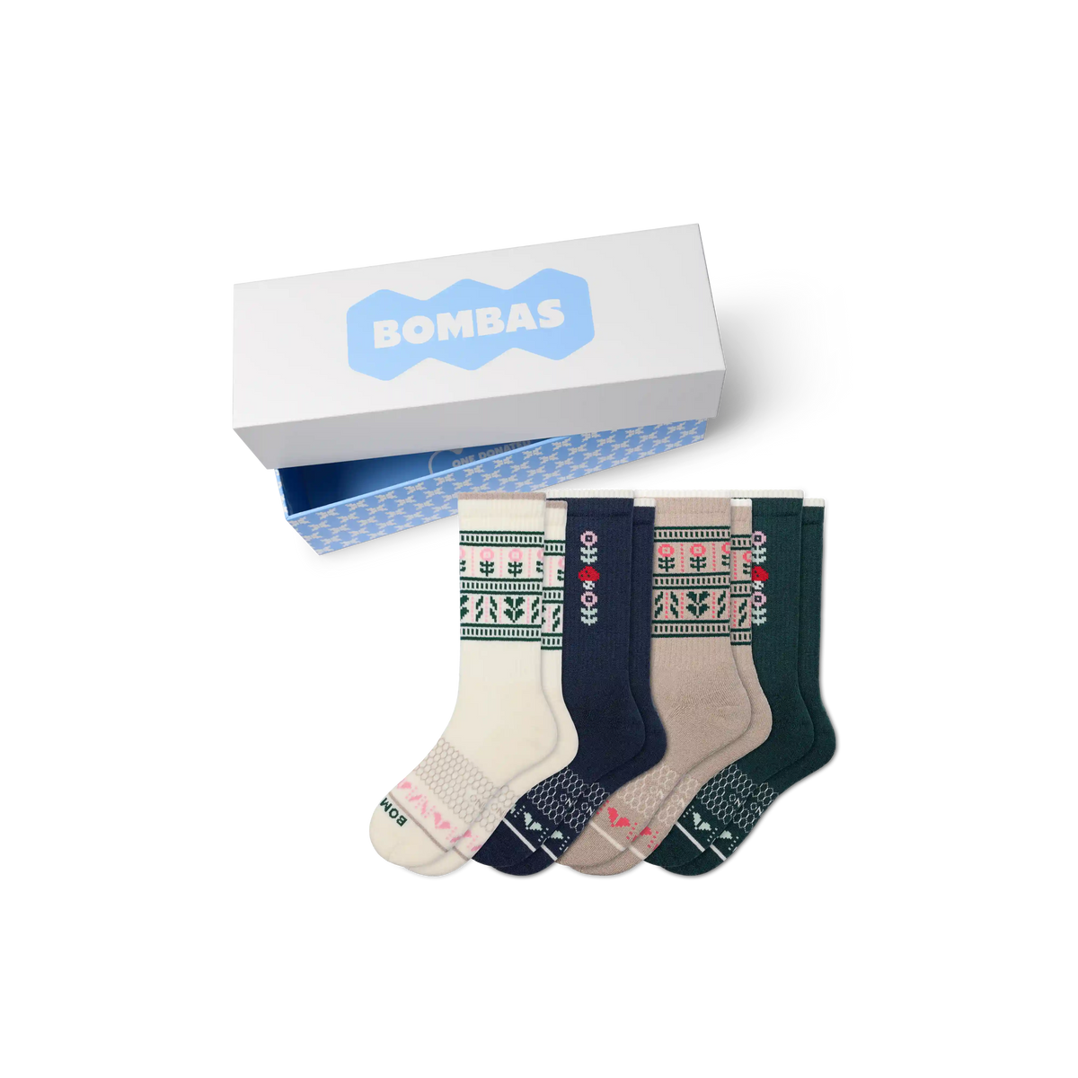 Women's Merino Wool Blend Calf Sock 4-Pack Gift Box