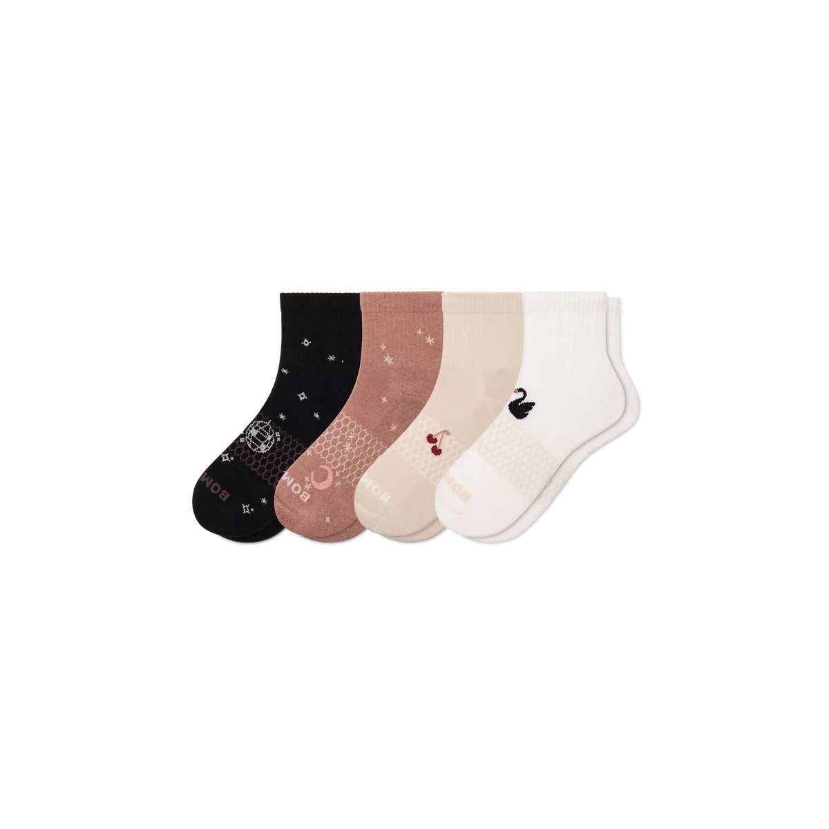 Women's Disco Party Quarter Sock 4-Pack