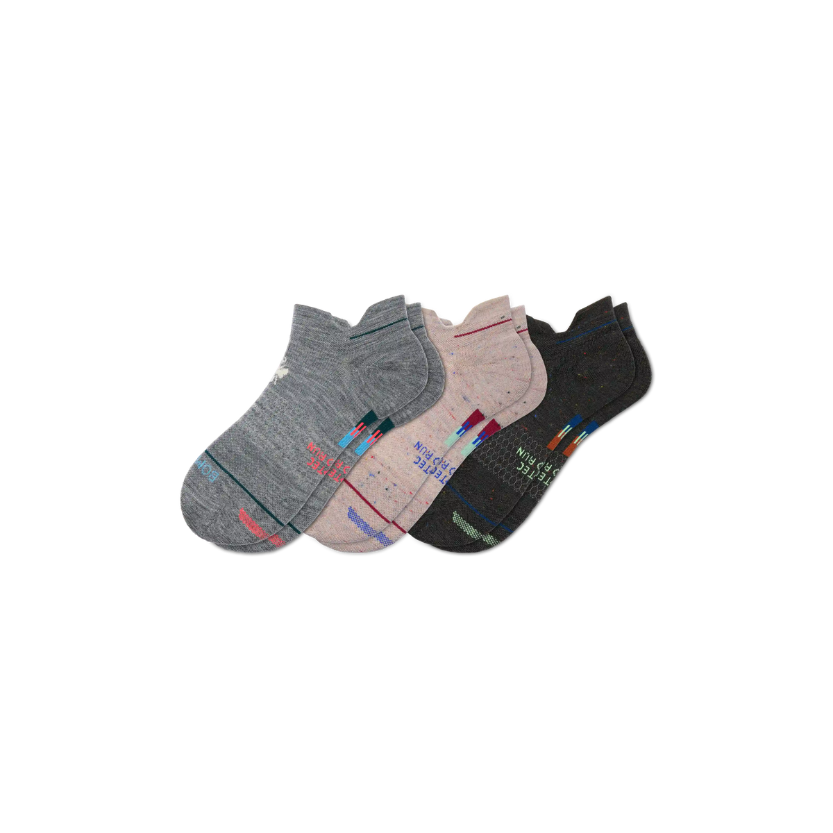 Men's Merino Wool Blend Run Ankle Sock 3-Pack