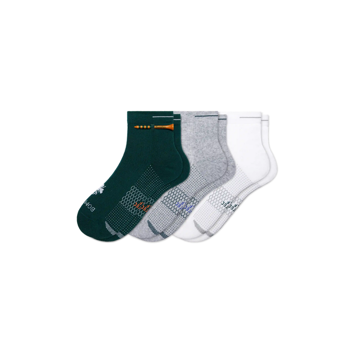 Women's Golf Quarter Sock 3-Pack