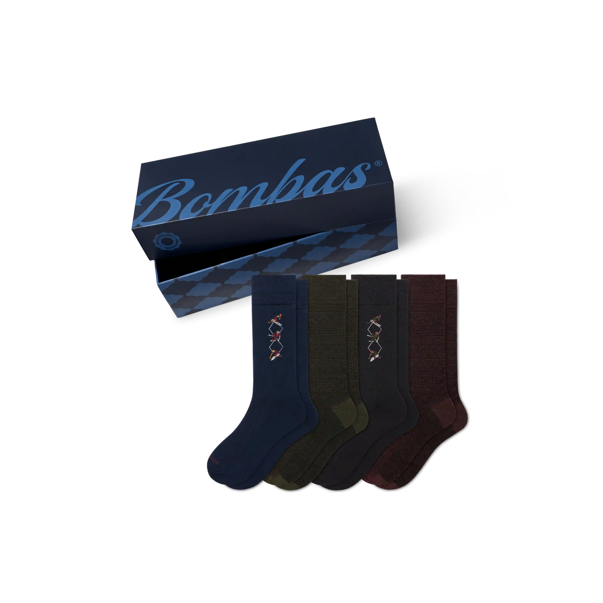 Men's Dress Calf Sock 4-Pack Gift Box