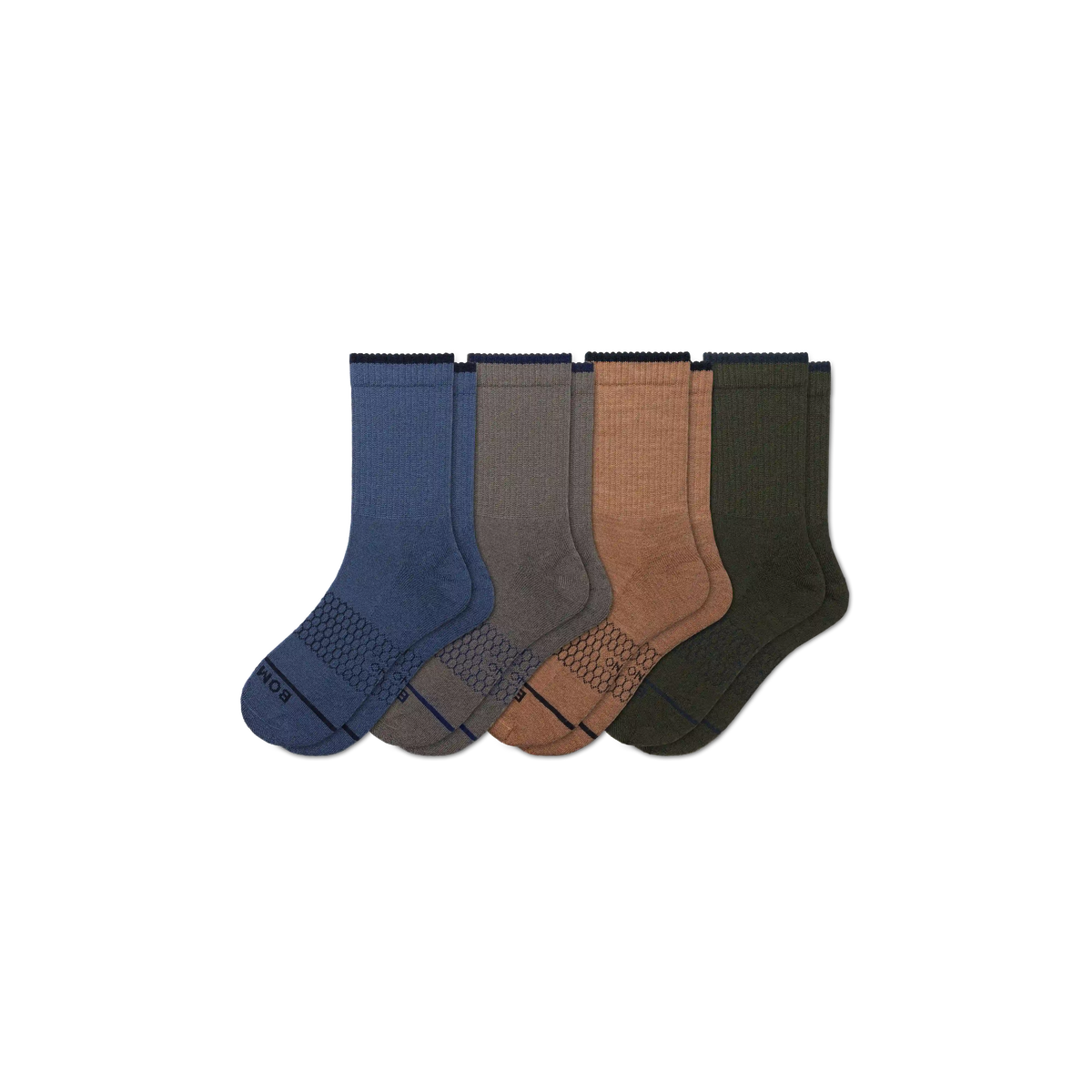 Men's Merino Wool Blend Half Calf Sock 4-Pack