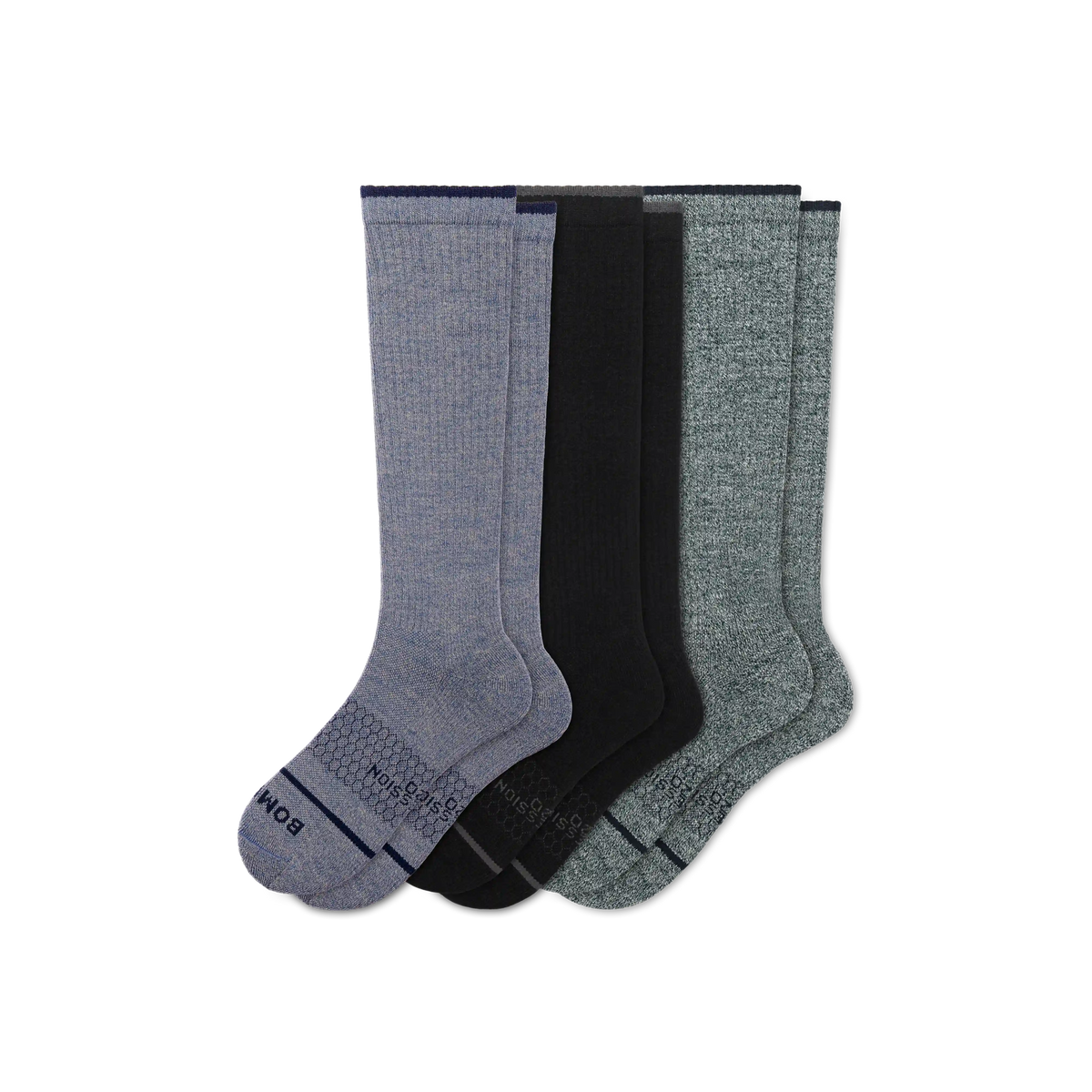 Women's Merino Wool Blend Everyday Compression Knee High Sock 3-Pack (15-20mmHg)
