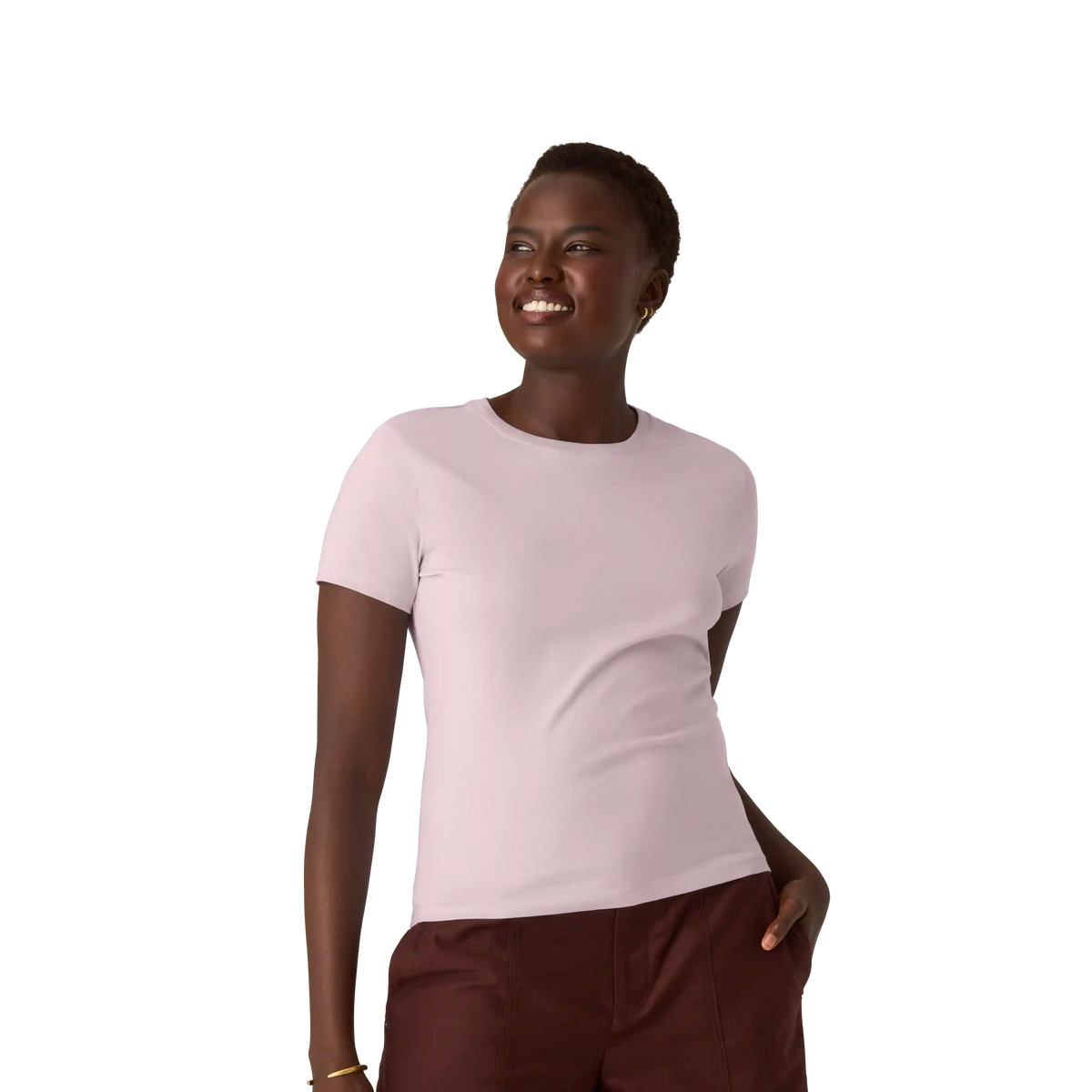 Women's Pima Cotton Slim Crew Neck T-Shirt 3-Pack