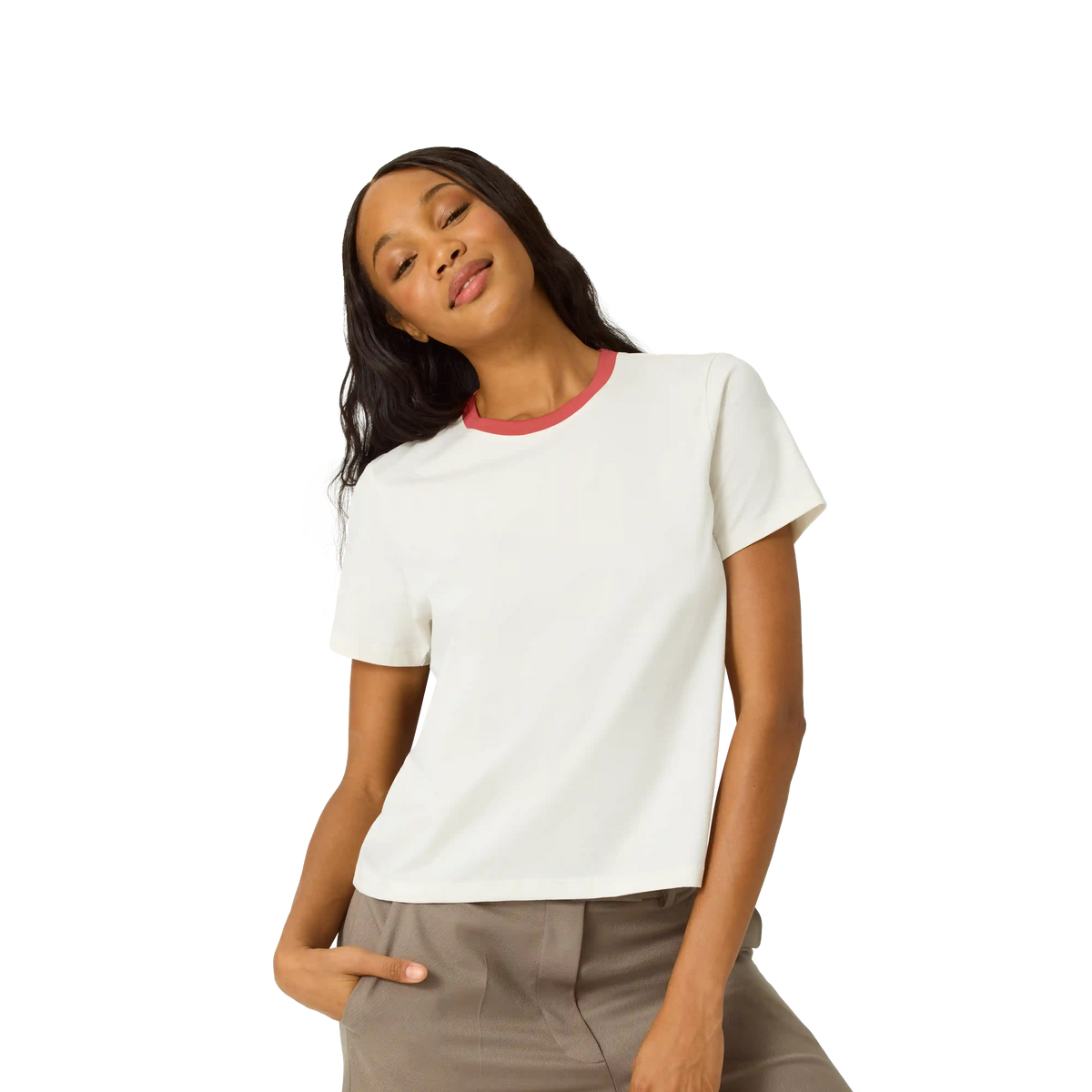 Women's Pima Cotton Crew Neck T-Shirt 3-Pack