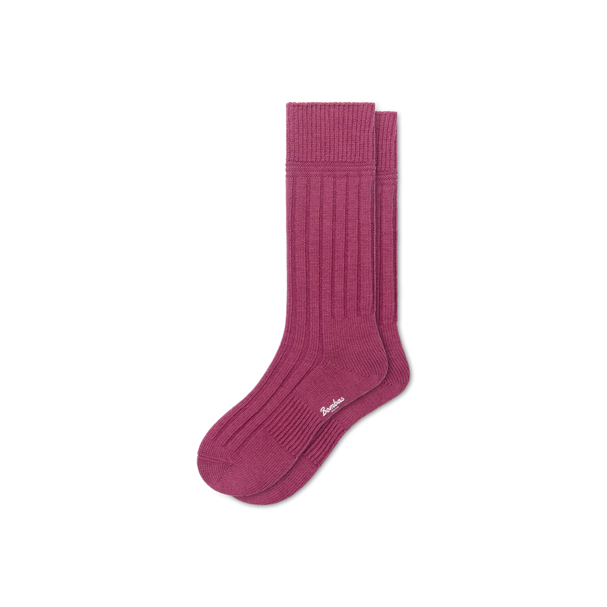Women's Merino Cashmere Blend Rib Calf Socks