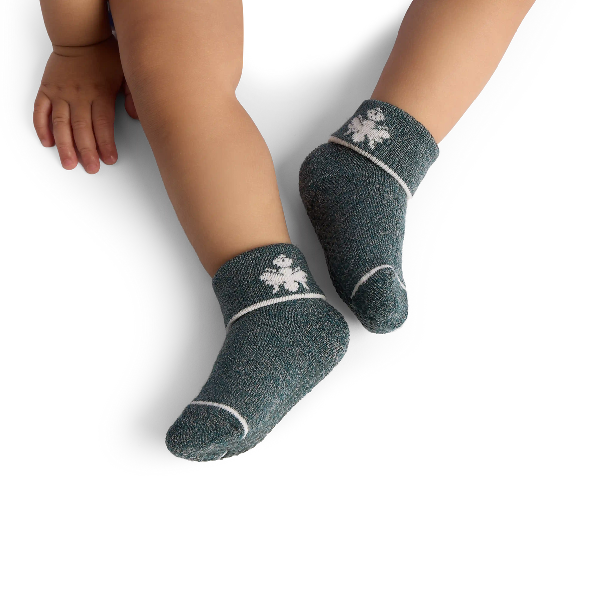 Baby Merino Wool Blend Gripper Calf Sock 4-Pack (6-12 Months)