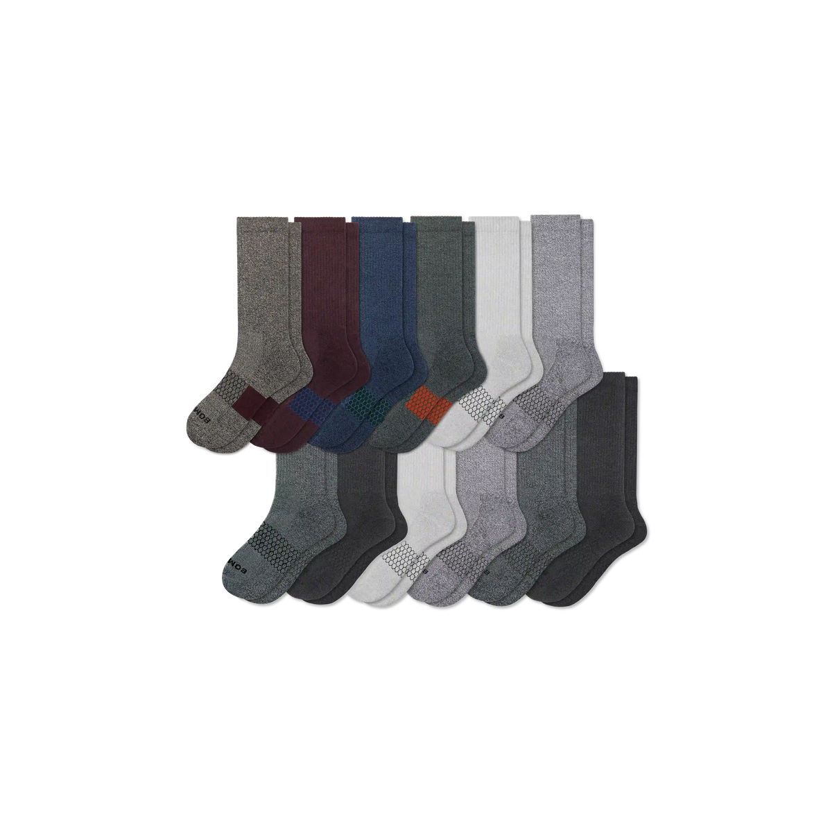 Men's Marl Calf Sock 12-Pack