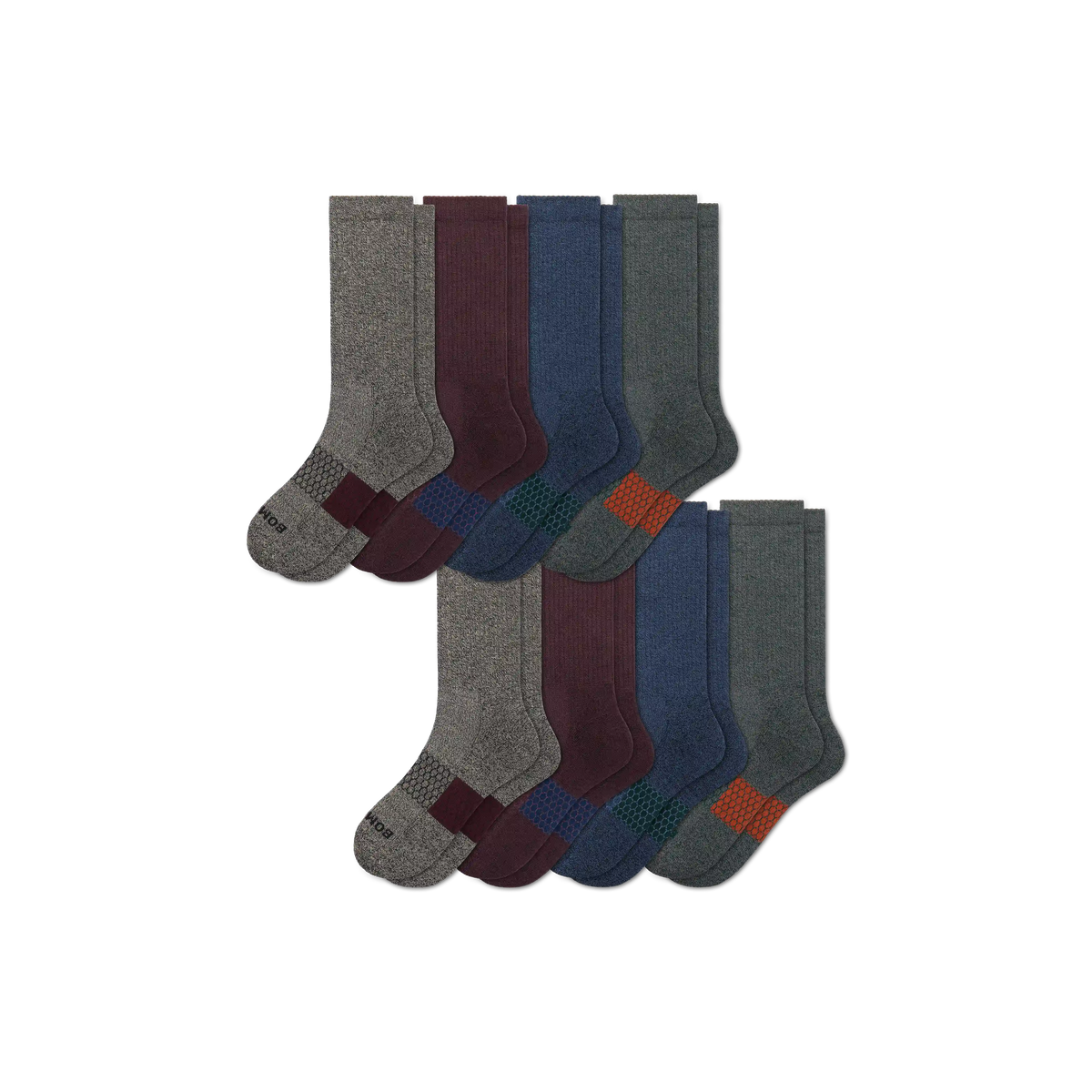 Men's Marl Calf Sock 8-Pack