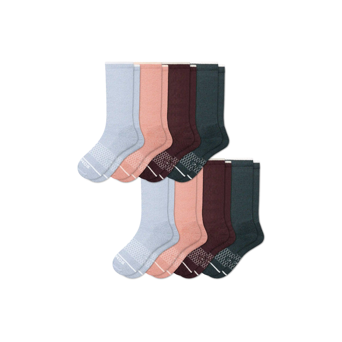 Women's Merino Wool Blend Calf Sock 8-Pack
