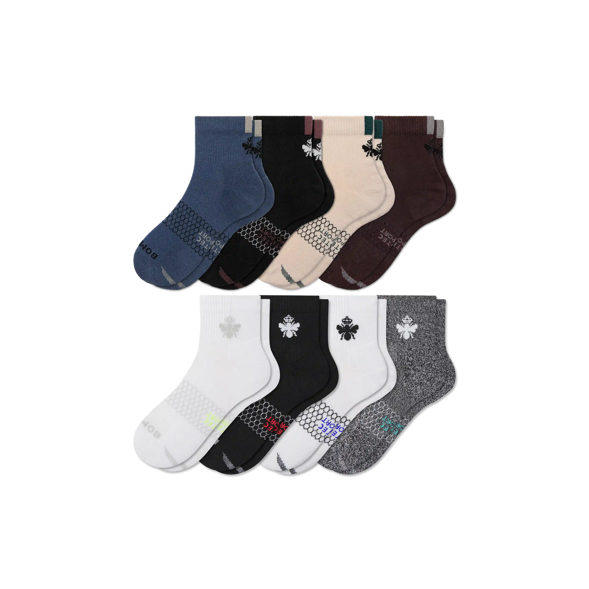 Men's All Sport Quarter Sock 8-Pack