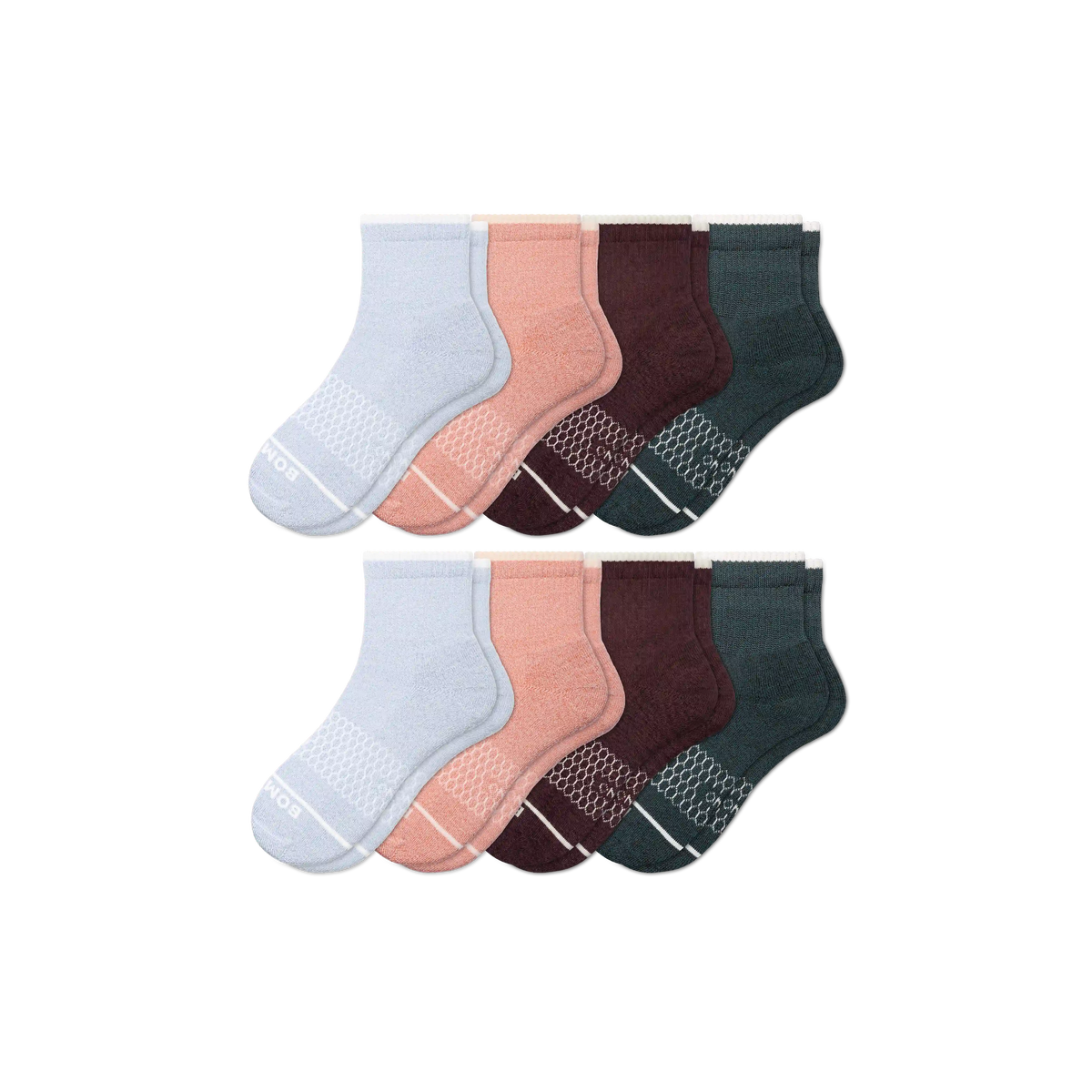 Women's Merino Wool Blend Quarter Sock 8-Pack