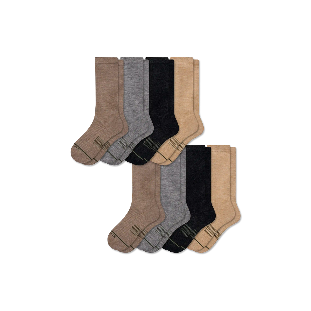 Women's Merino Wool Blend Modern Rib Calf Sock 8-Pack