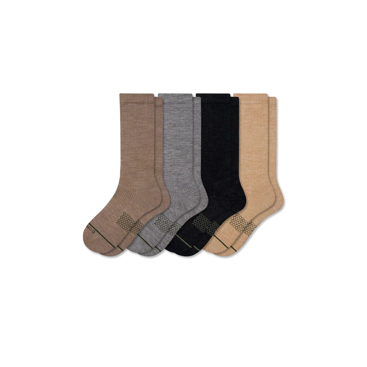 Women's Merino Wool Blend Modern Rib Calf Sock 4-Pack