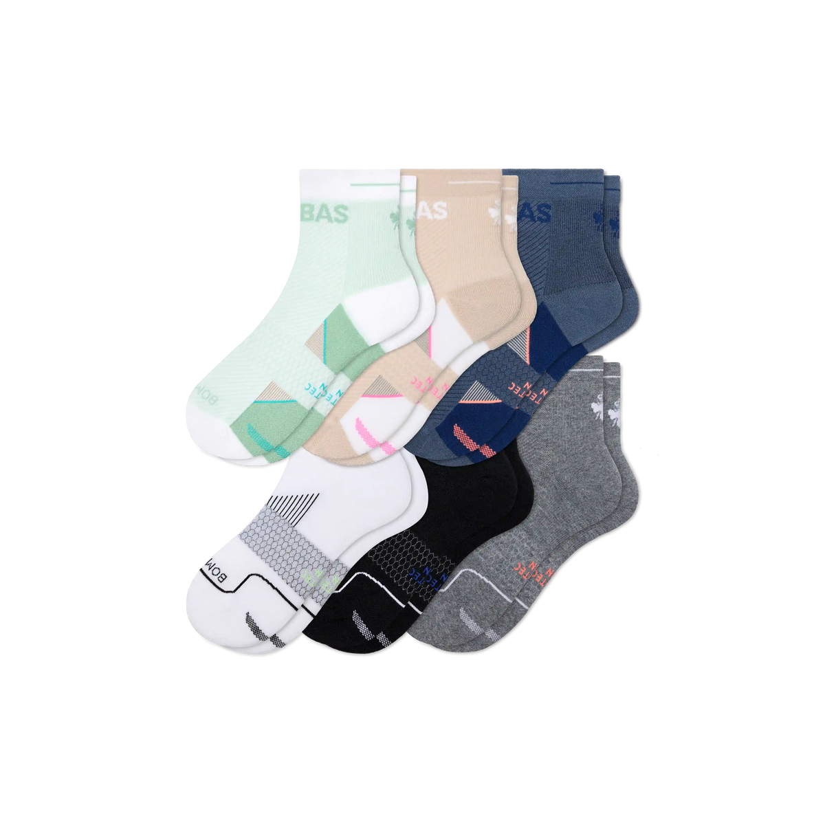 Women's Run Quarter Sock 6-Pack