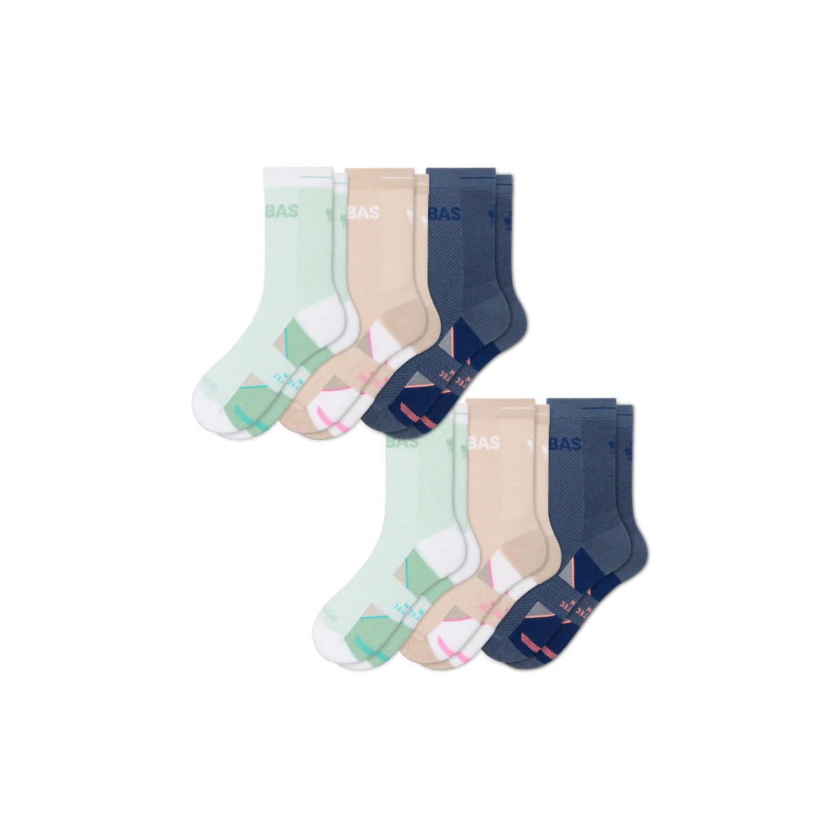 Women's Run Half Calf Sock 6-Pack
