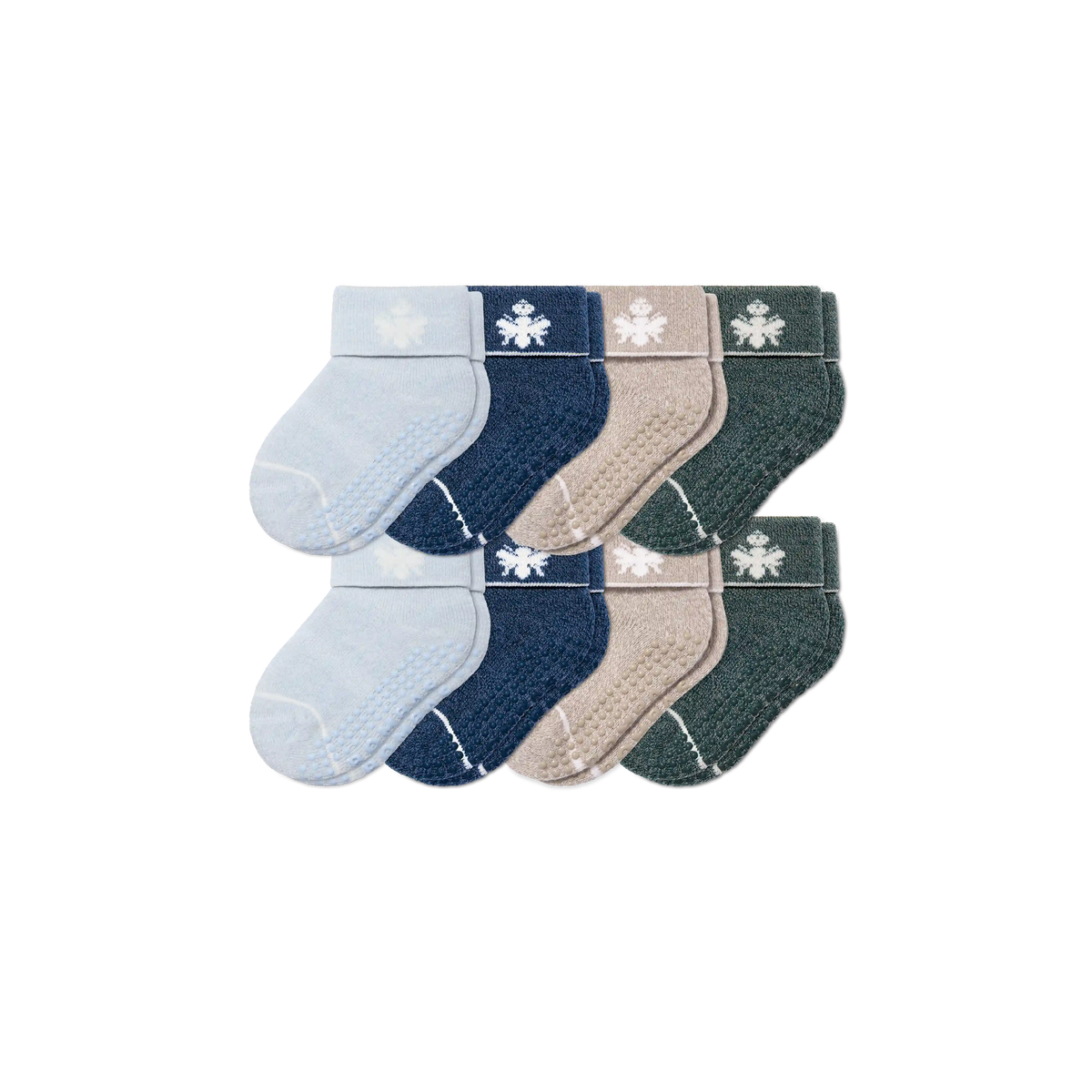 Baby Merino Wool Blend Gripper Calf Sock 8-Pack (6-12 Months)