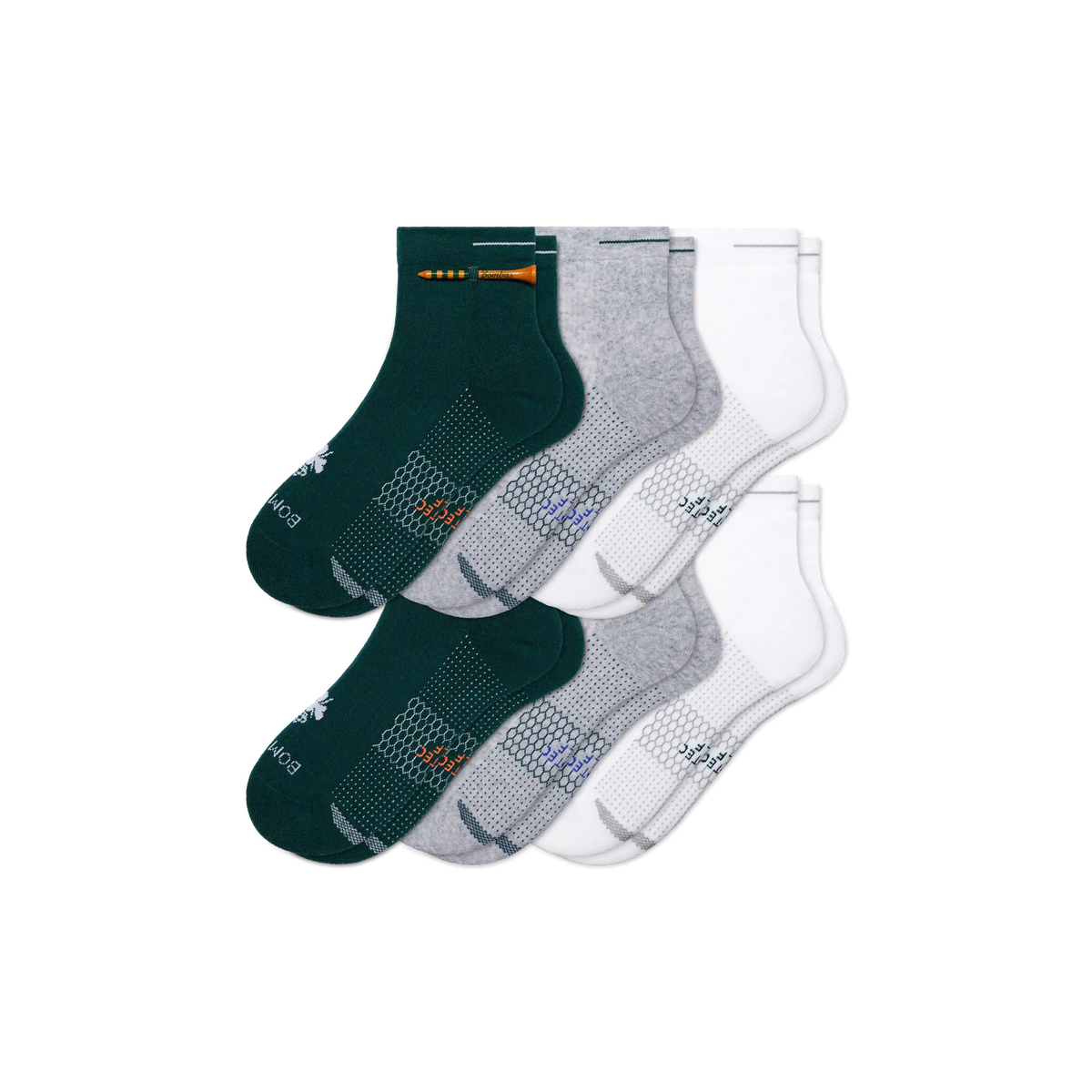 Women's Golf Quarter Sock 6-Pack